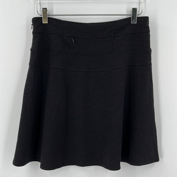 Athleta Gray Black Ponte Twill Skyrose A-Line Skirt Pocket 6 - Picture 4 of 8